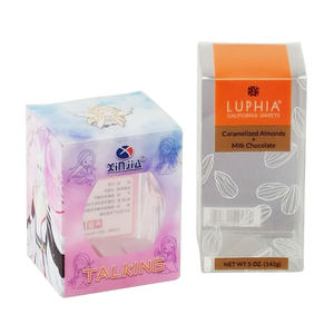 homemade wedding favor Chocolate clear plastic packaging gift flower fency small clear PVC candy food box
