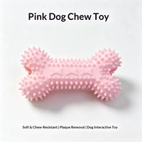 Bâton à mâcher en élastomère thermoplastique en forme d'os, durable et résistant aux morsures, pour le nettoyage dentaire et l'auto-entretenissement des petits chiens