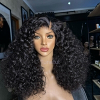 Perruques Courtes Bob Cheveux Humains Bouclés Crépus Birmans Naturels Pixie Bouncy Lace Front HD Vague Profonde Jerry Curly Frontal pour Femmes