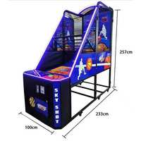 Jeu d'arcade de basket de rue à monnayeur 220V en métal et plastique avec prise en charge de la langue espagnole pour les 6 ans et plus