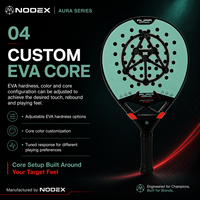 Raquette de padel en fibre de carbone 24K de haute qualité, forme ronde, logo personnalisé, nouvelle technologie, fabricant professionnel NODEX 2026