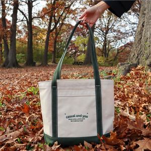 Sac fourre-tout en coton élégant avec poche extérieure, fermeture éclair supérieure, sac en toile personnalisé réutilisable pour tous les jours - Product Image 3