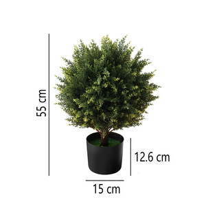 Ventes directes d'usine plante artificielle cyprès bonsaï nouvelle décoration de la maison ornements fleurs artificielle topiaire boule arbre plante - Product Image 6