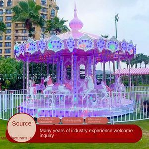 Nouveau manège pour enfants, équipement de parc d'attractions de luxe, cheval tournant en FRP et acier, Zhengzhou - Product Image 3