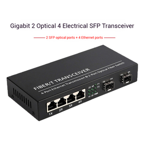 Bán buôn Gigabit <span class=keywords><strong>Ethernet</strong></span> sợi chuyển đổi với 2 SFP cổng 4 RJ45 cổng thu phát sợi SFP thu phát - Product Image 5