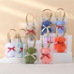 Toalla de Mano de Felpa de Coral con Forma de Oso Piña y Conejo, de Color Sólido, de Alta Calidad, para Regalo de Aniversario, Venta al por Mayor - Product Image 2