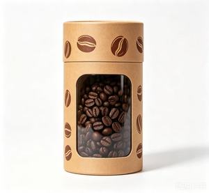 Tube en papier écologique cylindrique avec laminage mat et revêtement UV pour l'emballage du café et du thé et les emballages cadeaux - Product Image 4