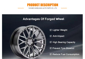 Forged <b>Wheel</b> Monoblock Structure Boutique Aluminum Alloy 17-21 Inches All Satin Black Painted With Red Line on Front Rim - Product Image 6