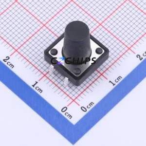 TSF001B13526A Tactile Switch DIP-4P,12x12mm Switch Round Button 2.6N Through Hole 12mm - Product Image 1