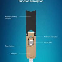 Clé USB WiFi 4G LTE débloquée UF909 avec antennes externes doubles, modem LTE Turbo, prise en charge VPN
