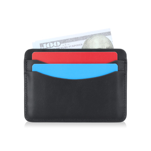 RFID blocco PU porta carta in pelle sottile portafoglio minimo per uso quotidiano OEM accettato - Product Image 1