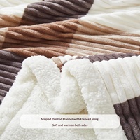 Couverture Sherpa à double motif écossais, épaisse, réversible, en flanelle polaire et velours, chaude, pour lit, canapé et fauteuil