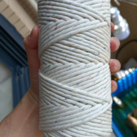 Cordon en coton simple de qualité supérieure RAINBOW DUST, couleur unie, fil pour macramé, corde en coton 5MM