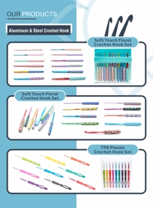 12 pezzi fiore stampato manico uncinetto Set ferri <span class=keywords><strong>da</strong></span> maglia filato con manico in ceramica morbida aghi all'uncinetto <span class=keywords><strong>accessori</strong></span> per cucire - Product Image 6