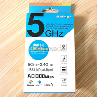 Antena dual de 2,4 GHz 5GHz 5,8 GHz, adaptador inalámbrico de Wi-Fi 1300M de largo alcance 10dBi, antena WiFi USB para decodificador