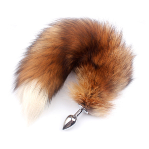 Tapón <span class=keywords><strong>Anal</strong></span> de Acero con Cola de Zorro, Juguete Sexual <span class=keywords><strong>Anal</strong></span> con Cola de Zorro Roja Grande - Product Image 3