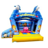Petite maison gonflable bon marché avec toboggan Combo, château gonflable Seaword Combo à vendre
