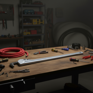 Clé à molette droite en aluminium de 48 pouces, robuste, à mâchoires réglables, en matériau CRV, pour outils de réparation de plomberie DIY - Product Image 2