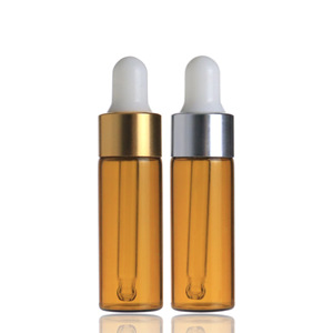Hot Sale Transparent Amber Brown 1ml 2ml <b>5ml</b> Eco-Friendly Glass Pippette Dropper <b>Bottles</b> Gold White Dropper for Essential Oils - Product Image 6