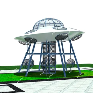Perosotan Bertema UFO Luar Ruangan, Taman Hiburan Skala Besar, Proyek Tempat Bermain Luar Ruangan, Orangtua-anak untuk Taman Hiburan