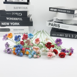 2025SY acabado de punto de ganchillo Decoración de mesa para el hogar <span class=keywords><strong>10</strong></span> colores girasol Rosa Margarita lirio boda flores decorativas plantas - Product Image 2