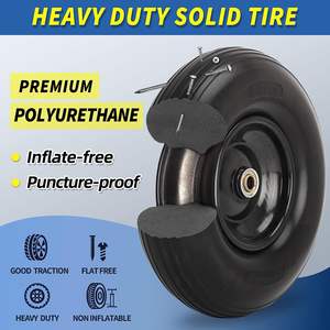 400-6 Schubkarre Reifen, flach freier Vollreifen und Rad mit 5/8 "Achs bohrung, für <span class=keywords><strong>Gorilla</strong></span> Cart Lawn Mover Ersatz - Product Image 3