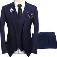 Costume de Mariage Homme Bleu Royal 3 Pièces Coupe Slim Style Italien Nouveauté Vente en Gros pour Marié et Garçons d'Honneur