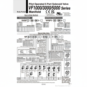 VV5F1-30-031รุ่น pneumatics solenoids Manifold SMC - Product Image 1