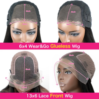 Perruques en cheveux humains sans colle, pré-épilées, prêtes à porter, lisses, 13x6, dentelle HD, perruque frontale en cheveux humains en vente, liquidation, pré-coupées