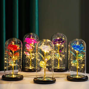 Ewige Rose LED-Leuchten aus Acryl & Kunststoff, Neuartige Galaxy Hochzeit Weihnachts-Glaskuppel für Wohnzimmer, Verpackt in Geschenkbox - Product Image 2