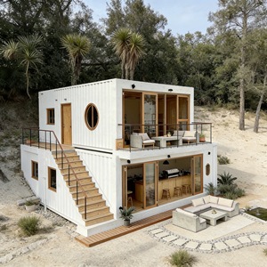 Villa Moderne Préfabriquée de Luxe, Hôtel Portable, <span class=keywords><strong>Mini</strong></span> Maison Conteneur Mobile, Installation Facile, Construction Durable, 2 Chambres - Product Image 1