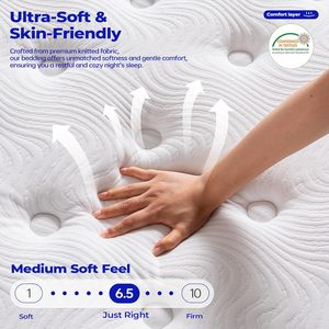 Colchón de cama de hotel de 5 estrellas tamaño King de lujo de 11 \ "con resorte interior envuelto individualmente Característica de dormitorio convertible de látex - Product Image 5