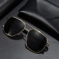 Vente en gros, lunettes de soleil polarisées surdimensionnées carrées de marque pour hommes