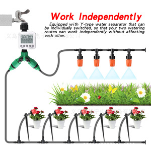 Kit de riego por goteo automático inteligente de 30 m con sensor de lluvia y temporizador para jardín, plantas verdes y sistema de riego de flores - Product Image 4