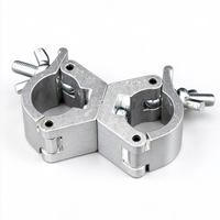 Collier de serrage double rotatif à 360 degrés en alliage d'aluminium pour tringle de scène et raccord de tuyau