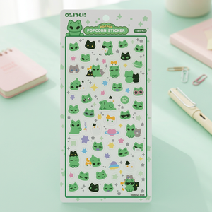 [Woeknya] Pegatinas 3D de PVC impermeables con impresión UV, diseño de gatos alienígenas coreanos lindos, para diario, agenda, teléfono, al por mayor - Product Image 2