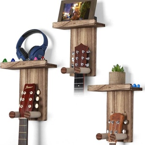 VINCOURNA Set di Supporti da Parete per Chitarra, 3 Staffe Porta Chitarra per Chitarra Acustica/Elettrica/Basso, Ukulele, Nero Carbonizzato, Dimensione Massima 10 - Product Image 2