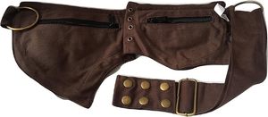 Premium hecho a mano Vintage artesanías práctico Fannypack algodón cintura bolsa viaje utilidad cinturón cuero genuino - Product Image 3