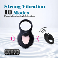 Männliche Potenzsteigerung Vibrations-Cockring zur Verzögerung der Ejakulation Silikon Wasserdicht IPX7 Eingebauter Akku Latexfrei für Männer 10 Geschwindigkeiten