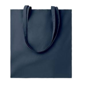 Bolsa de Compras de Algodón Personalizada Cottonel, Color Azul Marino Oscuro, 180g, Reciclable, para Uso Comercial, Asa Larga, Impresión Serigráfica - Product Image 1