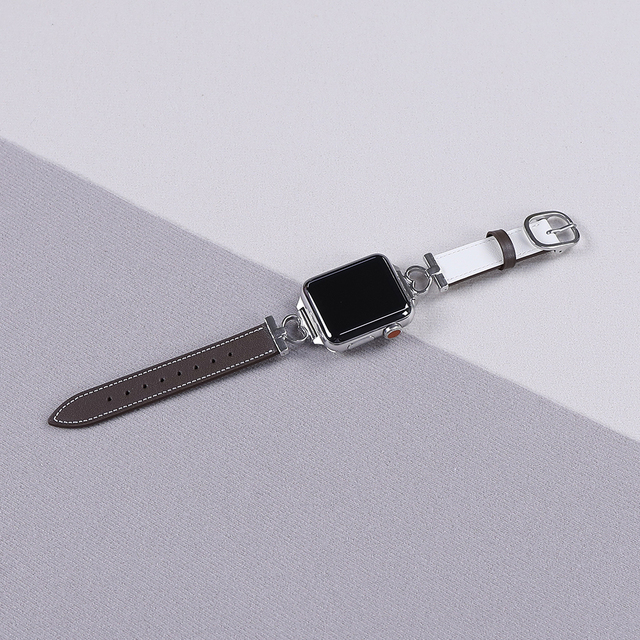 For apple Watch Bands Luxury Genuine Leather Watch Straps I Watch Series 10 46mm 42mm OEM love Adapter Leather Wrist Band