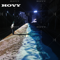 Projecteur de sol interactif Hovy multi-couleurs avec écran LCD, thèmes personnalisables, expérience de projection au sol, affichage au sol pour