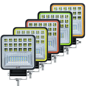 12V 24V faro de coche DRL 126W LED cuadrado Barra de luz de trabajo montaje Combo haces lámparas de conducción de inundación para Jeep camión todoterreno - Product Image 2