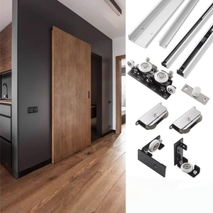 Thiết kế hiện đại cửa ma vô hình phần cứng im lặng phòng tắm trượt Pull-out cửa gỗ với trackless ròng rọc đệm ròng rọc - Product Image 1