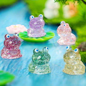 Mini Figuras de Ranas de Resina, Miniaturas de Animales, Adornos para Paisajes, Decoraciones de Escritorio, Accesorios para Manualidades - Product Image 6