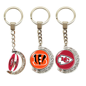 Nouvel Arrivage en Gros Porte-clés Logo Équipe de Football Américaine Double Face Time Stone Crescent 32 Porte-clés Équipe <span class=keywords><strong>NFL</strong></span> - Product Image 1