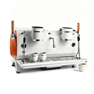 Machine à expresso semi-automatique professionnelle à double tête et quatre chaudières avec fonction de verrouillage de la température pour les chaînes de cafés - Product Image 5