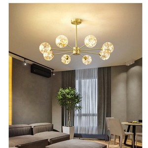 Moderne Led <span class=keywords><strong>Gypsophile</strong></span> Lustre Nordique Luxe Verre Boule Moléculaire Plafonnier pour Salon Chambre Décoration D'intérieur Luminaires - Product Image 5