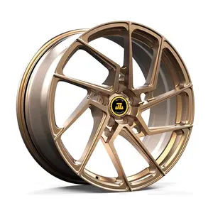 金色拉丝饰面汽车车轮合金轮辋22英寸锻造合金车轮，适用于f30 e36 m4高端赛车