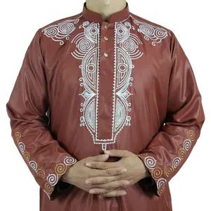 Islamic men clothing shiny embroidery for Africa Islam